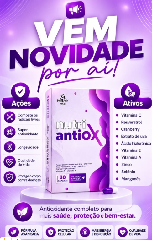 Nutri Antiox com resumo de ações e ativos
